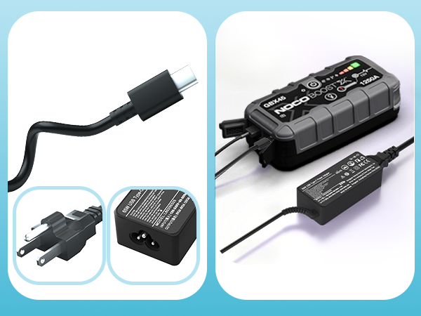 Battery Charger for NOCO UltraSafe Portable Jump Starter Compatible with NOCO Boost X
