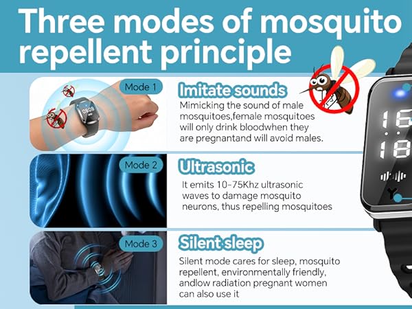 Three mosquito repellent modes