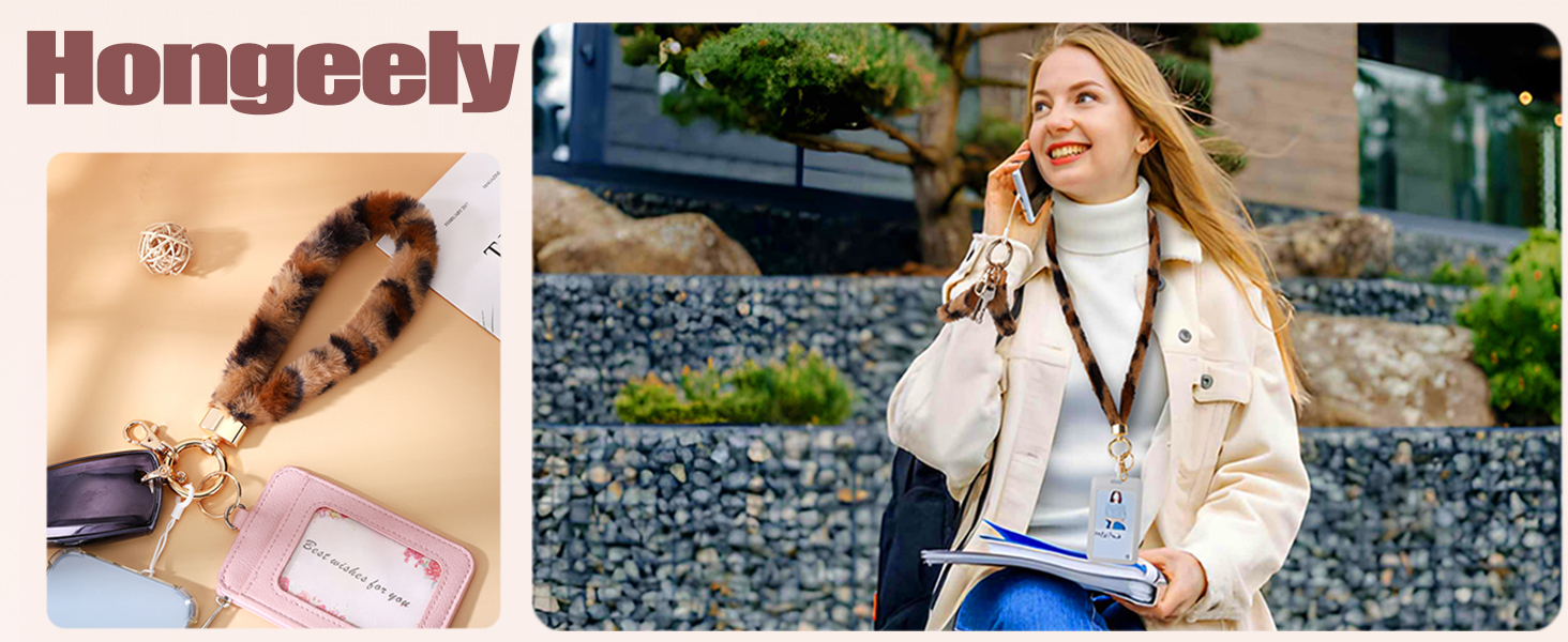 Furry Lanyard for ID Badges Keys