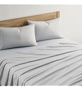 Brookstone Queen Sheet Set - 4-Piece Cooling Comfort Bed Sheets - Grey