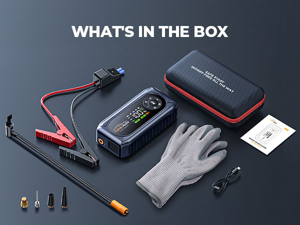 portable car jump starter with air compressor battery jumper car jumper cables jump box start pack