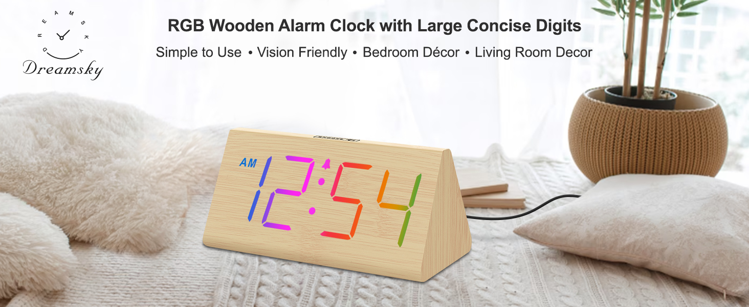 rgb digital desk clock