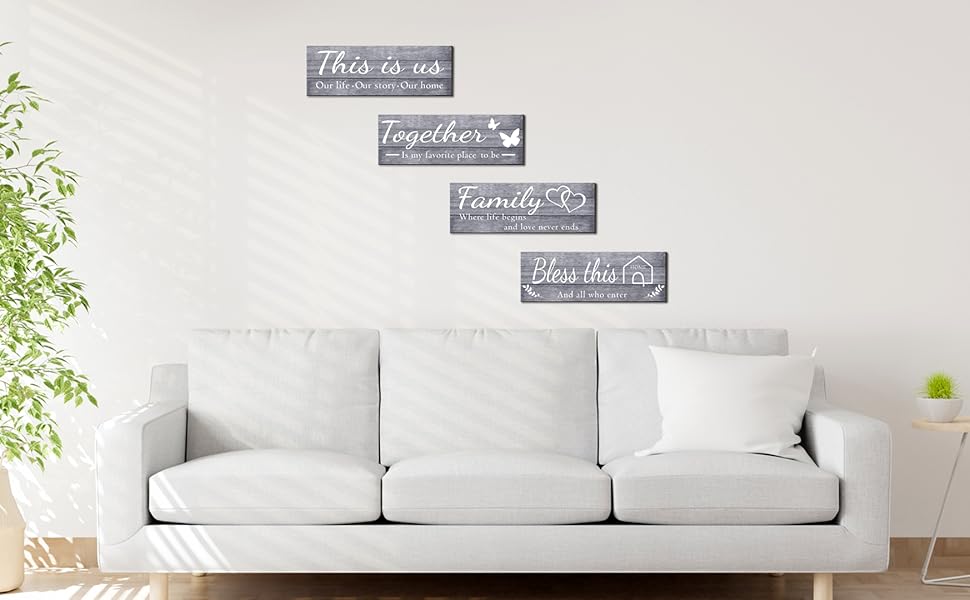 4 pieces wall decor
