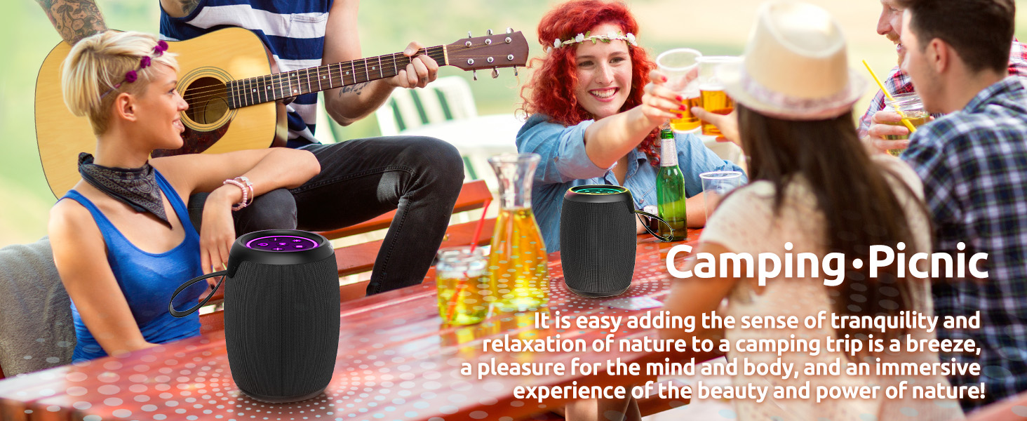 Camping travel small portable bluetooth speaker