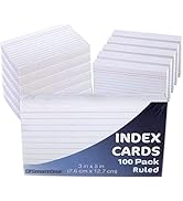 Bulk Index Cards 3x5 Ruled 100 Packs of 100 Flash Cards | School, Teacher, Office Supplies, Note ...