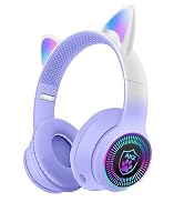 purple cat ear headsets