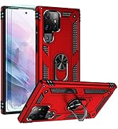 Androgate Samsung S22 Ultra Case, Galaxy S22 Ultra Case with HD Screen Protectors, Military-Grade...