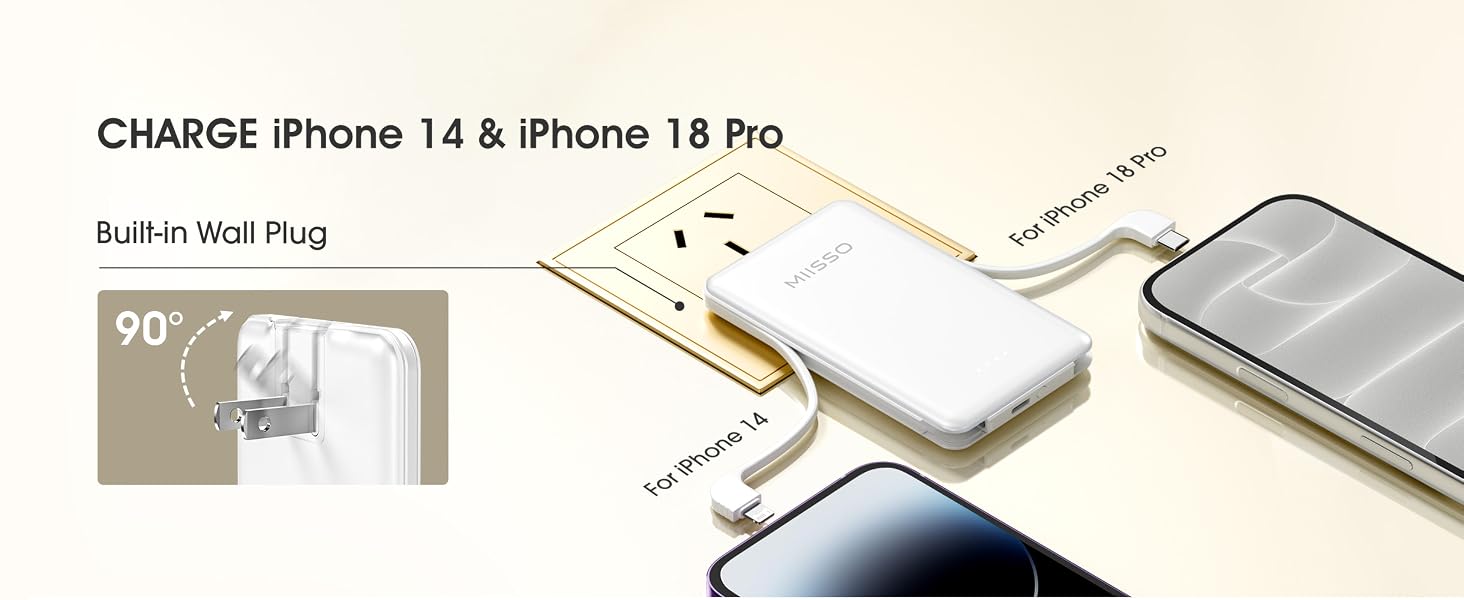 5000mah Ultra Slim Power Bank Pocket Size Mini Portable Charger Travel Essential Phone Charger
