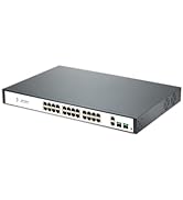 XikeStor 28 Port Gigabit PoE Switch, 24x 1G PoE Ports &amp; 2X 1G RJ45 Uplink &amp; 2X 1G SFP Slots, 400W...