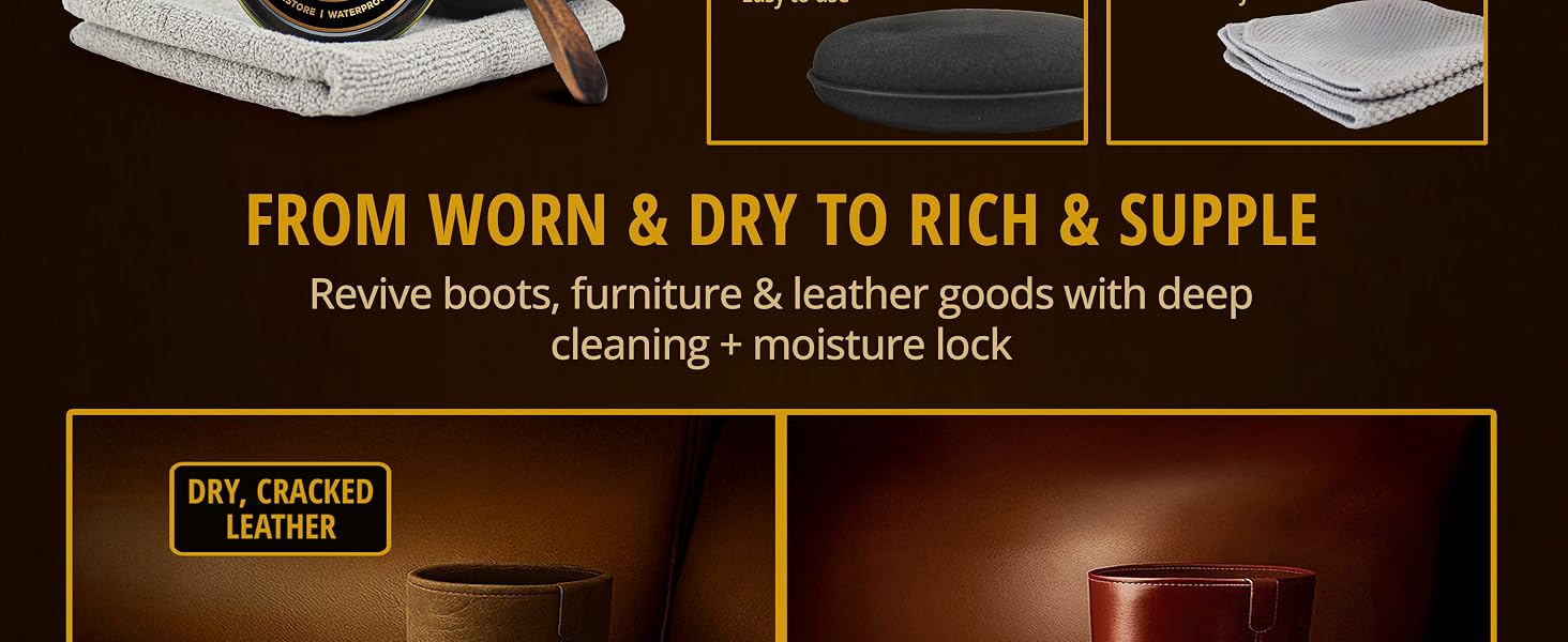 Eagle Mink Oil for Leather Boots All-Natural Leather Conditioner and Cleaner Waterproof Formula