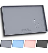 ukeetap Extra Thick Silicone Mat Waterproof with Raised Edge 34" x 22", Under Sink Mat for Kitche...