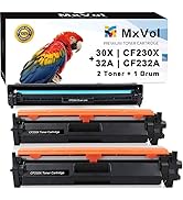 MxVol Compatible 32A Drum 30X 30A Toner Cartridge Replacement for HP CF230X CF230A Toner 2-Pack C...