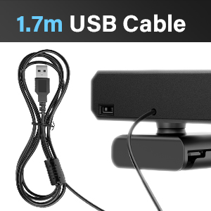webcam with 1.7m usb cable