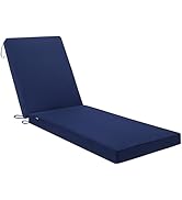 Favoyard Chaise Lounge Cushions Outdoor 72 x 21 x3 Inch Waterproof &amp; 3-Year Fade Resistant Outdoo...