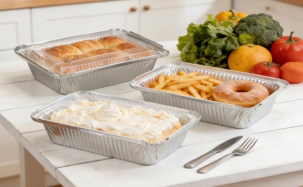 Aluminum Pans with Plastic Lids