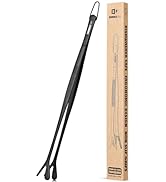 Dual Tip Cooking Tweezers Tongs, Double Ended 2-in-1 Professional Stainless Steel Kitchen Tweezer...