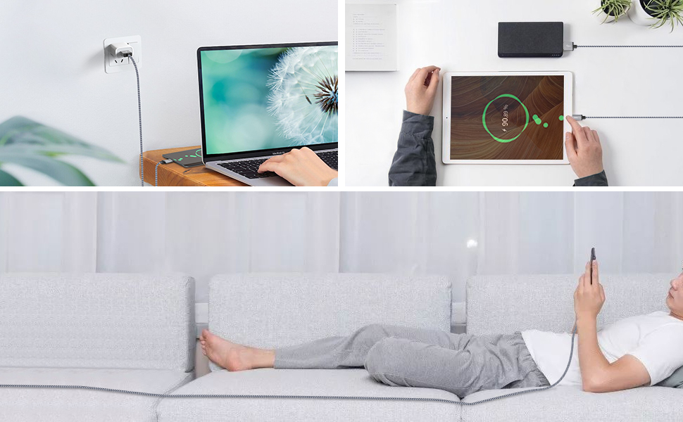 USB A to USB Type C 10ft grey