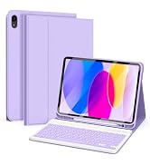 besky for iPad 10th Generation Case with Keyboard, 10th Gen Keyboard Case with Pencil Holder, Wir...