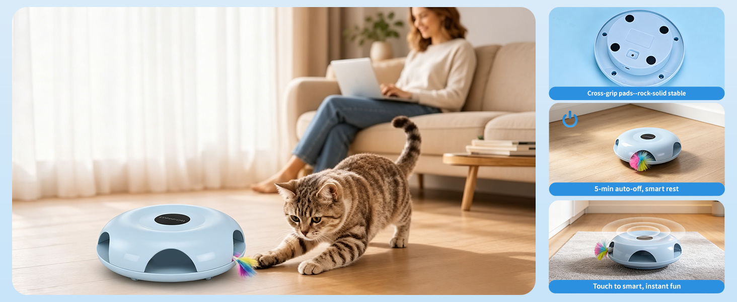 Interactive Whack-a-Mole Cat Toy