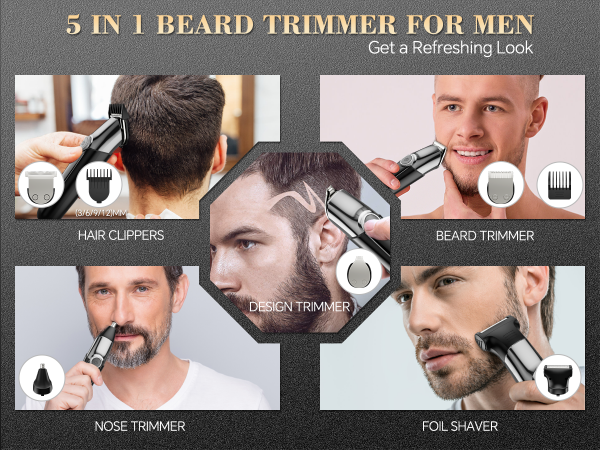 5 in 1 beard trimmer for men