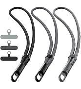 takyu Phone Lanyard, 3 Pack Adjustable Phone Wrist Strap Chain with Tether Tabs, 360°Rotating Wri...