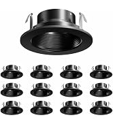 Anyhome 4 Inch Recessed Lighting Trim,Recessed Can Trim,Cover for Can Light, All Metal Stepped Ba...