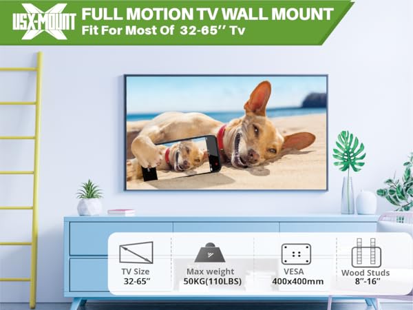 USX MOUNT Full Motion Swivel/Tilt TV Bracket