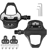 ROCKBROS Bike Pedals Road Bicycle Pedals Cleats Set Clipless Pedals Compatible with Look KEO Stru...