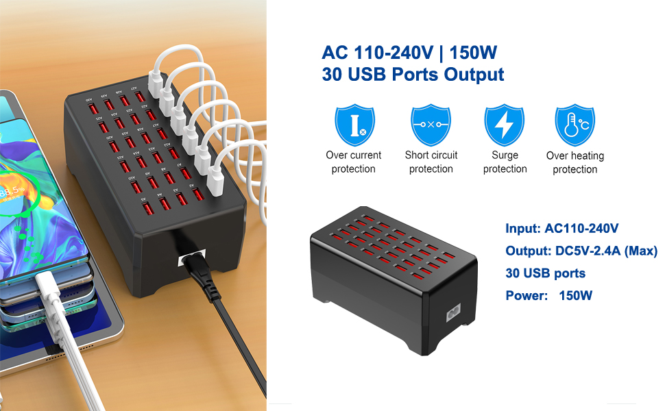 30 port charger