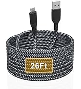 iPhone Charger Lightning Cable Nylon Braided 26FT/8M [Apple MFi Certified] Fast Charger Cable 2.4...