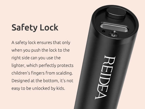 REIDEA Electronic Candle Lighter safety protection-b BLACK