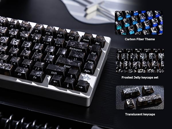 Clear keycaps,Translucent keycaps,Shine Throug Key caps,Side Print,Cherry Profile custom Keycaps
