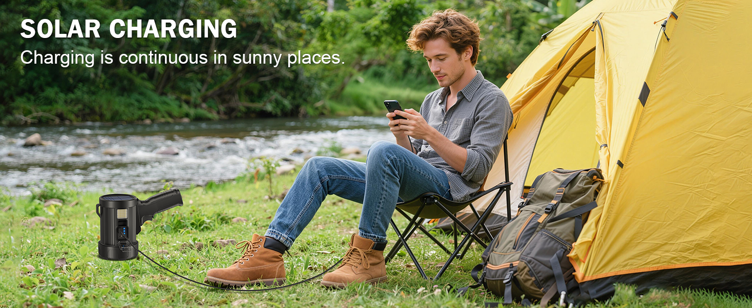 solar rechargeable flashlight