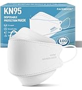 KN95 Face Mask Disposable Adults - 100 Pack Adjustable KN95 Face Mask 5 Layer Protection Breathab...