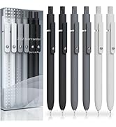 ACEES Gel Pens, 6 Pcs 0.5mm Fine Point Black Ink Pen With Smooth Writing, Office Desk Accessories...