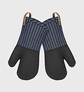 Cuisinart Heritage Kitchen Oven Mitts – Heat-Resistant Mitts for Oven with Non-Slip Neoprene Palm...