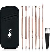 8 Pcs Ear Wax Removal Kit,Professional Double-Headed Ear Pick Earwax Removal Tools,316L Stainless...