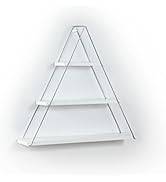 Donext 3 Tier Floating Wall Decor Wall Mounted Rustic Decorative Hanging Metal Bracket Triangle S...