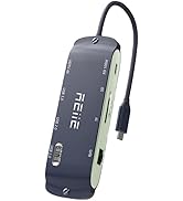 USB C Hub,REIIE 8 in 1 Docking Station with 4K HDMI,100W PD Charging, 5Gbps USB3.0,SD/TF,RJ45 and...