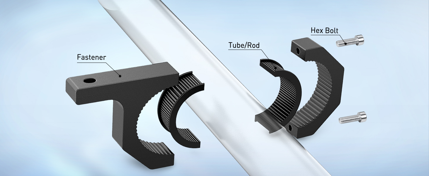 126W LED Light Bar with Horizontal Bar Tube Clamp Mounts with Wiring Harness Kit
