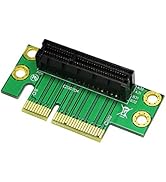 SinLoon PCI- Express 4X Riser Card 90-Degree Adapter Card PCI-E 4X Extender Extension Card for 1U...
