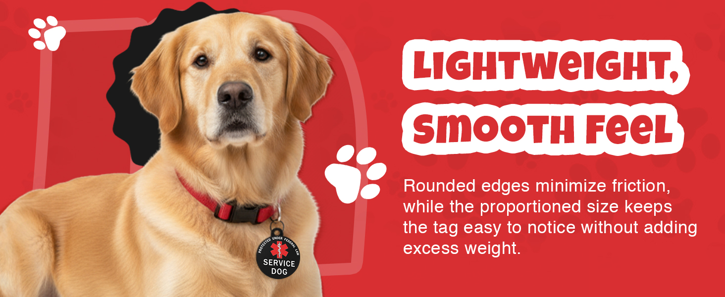 1.25 inch service dog tag size chart medium large breed service animal