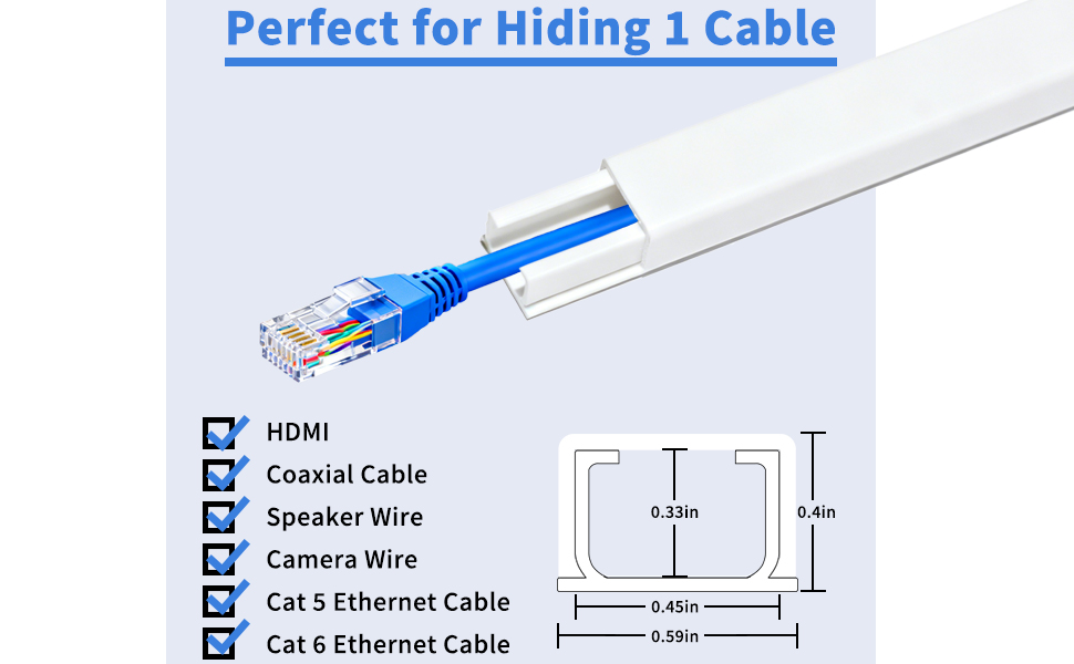 80in One-Cord Cable Concealer