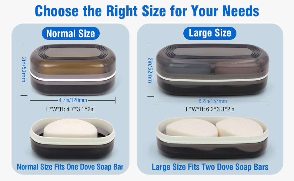 normal size soap box, large soap box