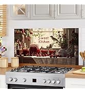AOHMPT Kitchen Wallpaper and Stove Backsplash Stickers - Waterproof PVC Vinyl Peel &amp; Stick Decals...