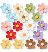 GOOZADA 18Pcs 9 Colors Large 3D Flower Fridge Magnets, 1.33in Cute Refrigerator Magnet, Decorativ...