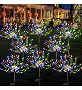 PEVOROS Garden Outdoor Decor Lights 120LED 8Pack, Solar Garden Lights for Yard Outside Fairy Gard...