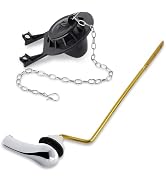 Universal Toilet Handle Replacement Kit Side Mount with 2-Inch Rubber Toilet Flapper, Toilet Tank...