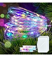 chzk 16FT 50 LEDs Fairy Lights, Waterproof, Mini Starry String Lights for Halloween, Christmas, P...