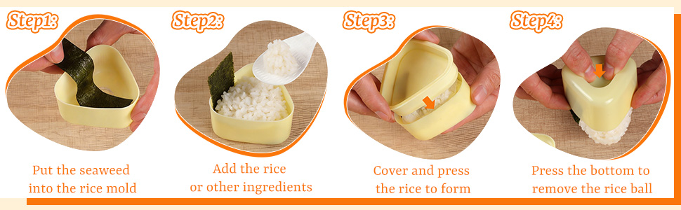 Ninsula Onigiri Mold 6P